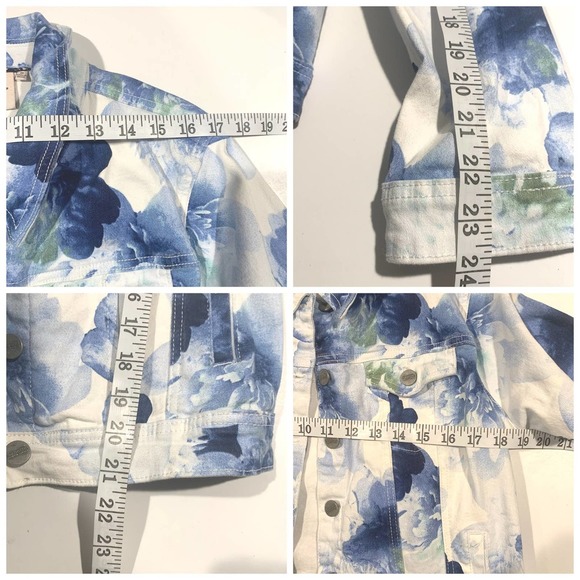 NANETTE Lepore Women's Blue Christine Print Button-Up Jacket Size M - Picture 8 of 9